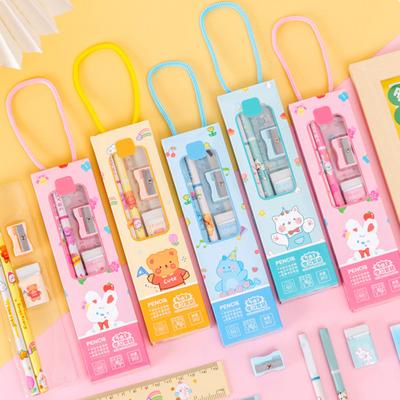 Bleistift-Radiergummi-Set, nützlich, exquisit, leicht, 5-in-1, für Schüler, die Schreibwaren und Schulbedarf studieren