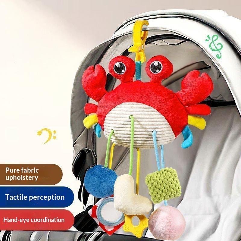 Baby Plush Animal Hanging Rattle Toy Baby Rattles Mobiles Cute Hanging Bell Educational Baby Toys For Stroller Crib Decoration