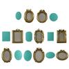 Harz Bilderrahmen Mini Bilderrahmen Antiker Fotorahmen Winzige Barock Verzierter Rahmen für DIY Maniküre Schmuck Geschenk
