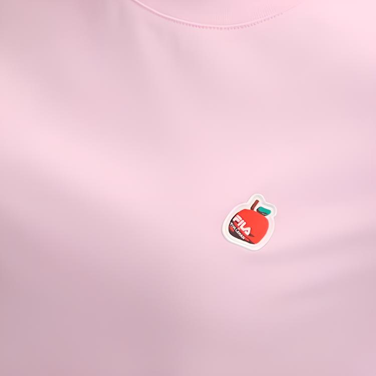 FILA SS25 Timlaha Minimalist Fashion Versatile Classic Solid Color Knit Sweater Women sweater Nude-Pink F51W529111F-PK