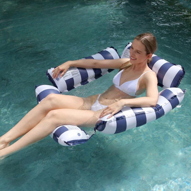 Versatile Inflatable Pool Foldable Water Hammock Lounger for Adults, Ideal for Swimming Pool, Beach, Water Activities