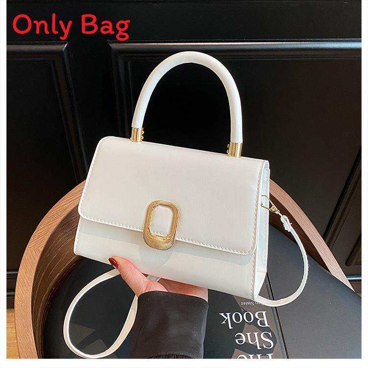 

Minimalist Pu Small Shoulder Bag With Tophandle For Daily Casual Wear белый