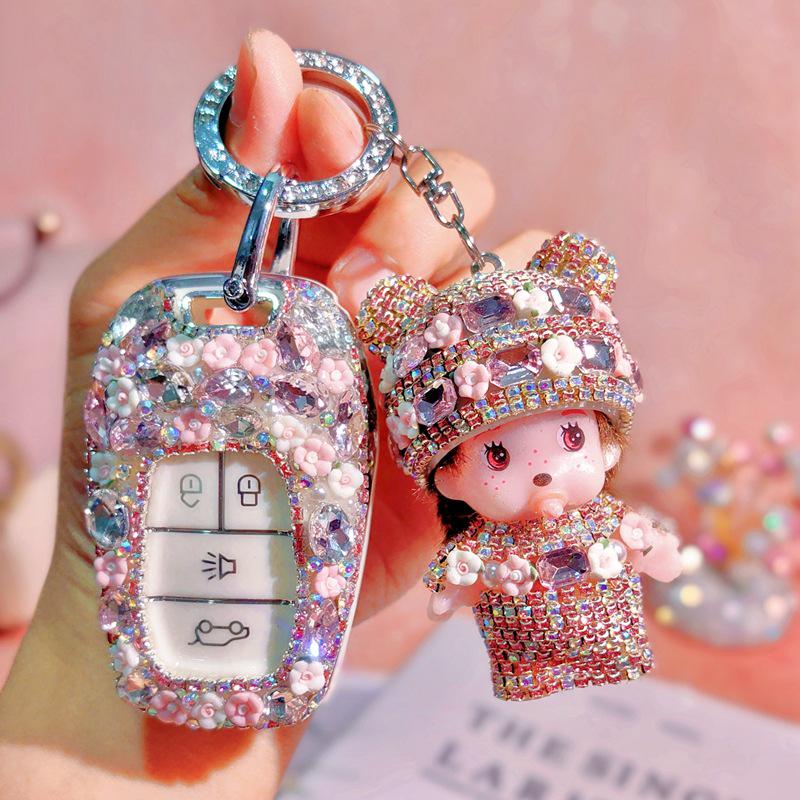 Rhinestone Car Key Shell for Southeast DX7/DX3/DX5/A5/Yi Wu - Fashion Goddess Bag Buckle