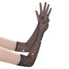 Fishnet Full Finger Driving Sunscreen Tulle Mittens Rhinestones Gloves Bridal Gloves Mesh Gloves