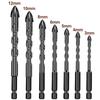Alloy Hex Shank Spiral Drill Bit for Cement, Wood, Ceramic, Glass