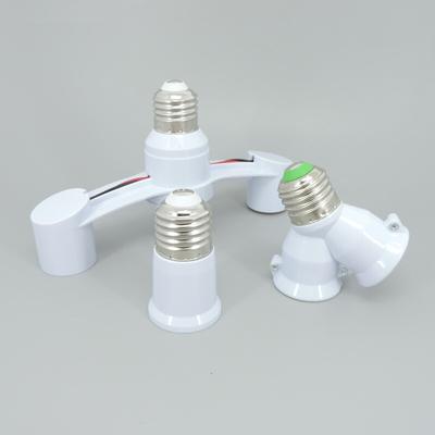 AC 110v 220v 2 In 1 E27 To 2 E27 Head Extended LED Lamp Base Holder Bulbs Power Socket Splitter Adapter For Home Photo Studio