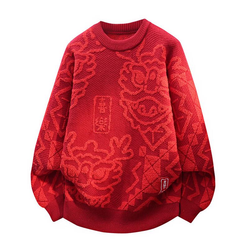 Guochao Festlicher Jacquard-Pullover für Herren