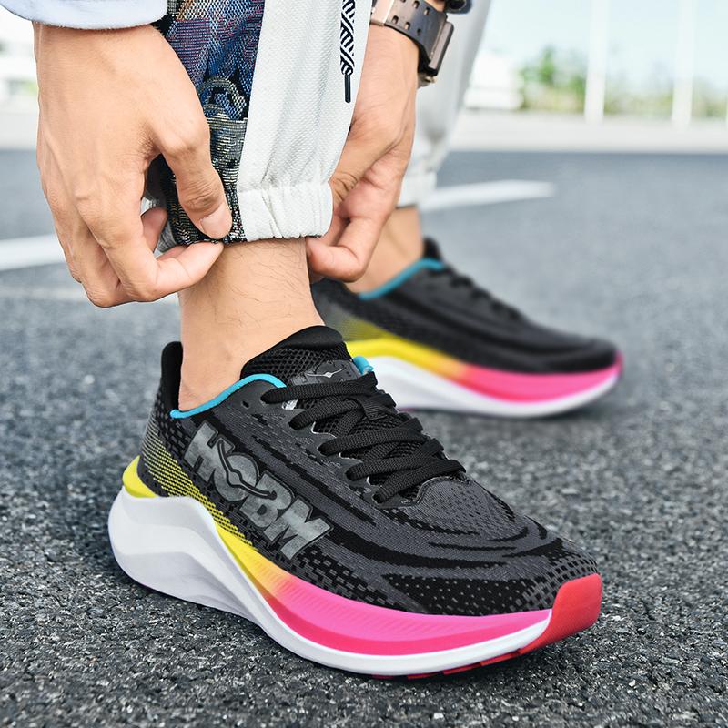 2025 new fashion cushioned running shoes male students springback non-slip casual shoes all round head sports shoes
