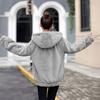 Women's Fuzzy Fleece Jacket Full Zip Up Hooded Sherpa Lined Coat Thick Warm Fall Winter Outerwear with Pockets