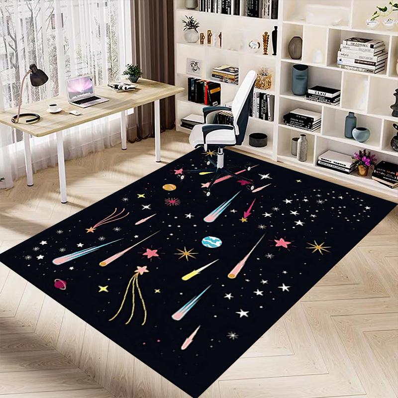 1PC space stars Extra Large Non Slip Floor carpet, Office, family, bedroom, Studio Large Area Rug Indoor Rugs, Vibrant Colors