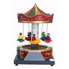 1.3xAA Battery Good Christmas Decorations with Led Lights Crafts Gifts Plastic Christmas Carousel Horses Music Box
