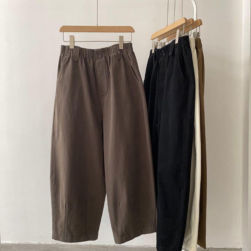 

Plus Size Women s Casual Elastic Waist Carrot Pants - Loose Slimming Harem Style for Spring/Autumn. L for 80-120 Jin темно-сірий