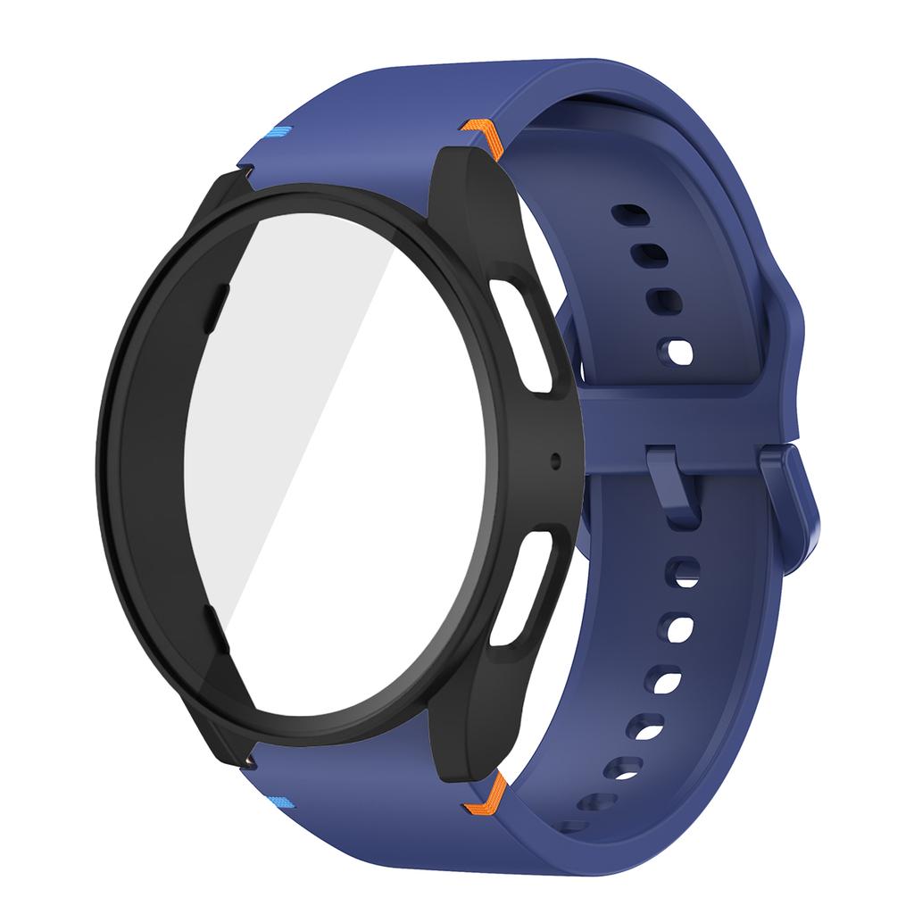 Silikonarmband für Samsung Watch 7 6 5 4 40mm 44mm 5Pro 45mm Armband Mit Hülle Displayschutz Bumper Abdeckung für Handgelenkschmuck