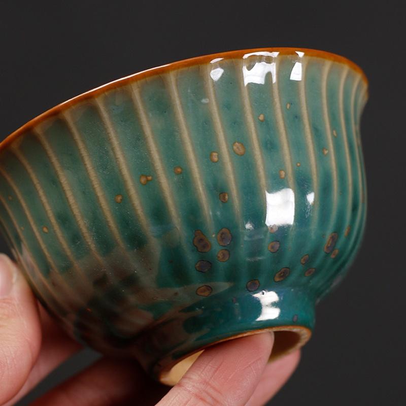120ml Ceramic Gaiwan Japanese Style Tea Bowl Kiln Change Sancai Gaiwan