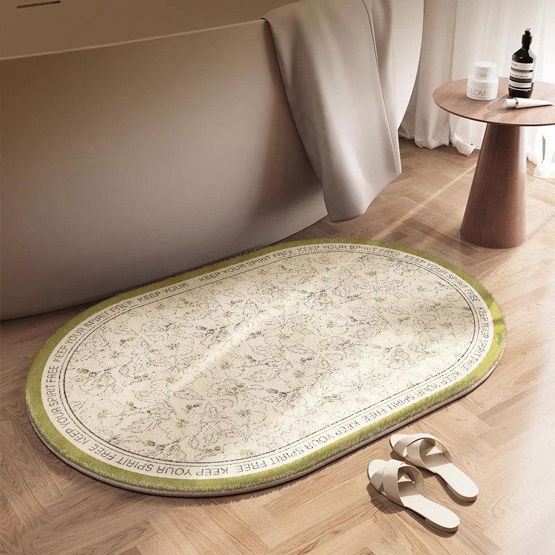 Imitation cashmere bathroom floor mat absorbent foot mat carpet