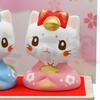 Yakushi Kiln Nishikisai Kitty Glockenspiel Holzpuppe Männlich Gesamtlänge 6cm Weiblich Gesamtlänge (mit Ständer) Puppe Puppe 5,5 cm