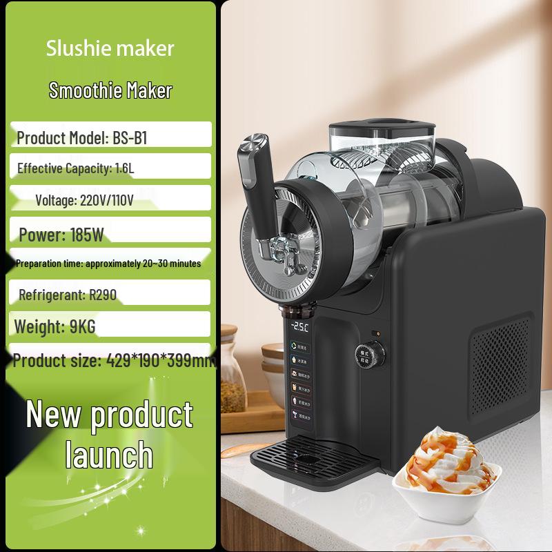 Kompakte Schnee-Schmelz- & Eismaschine: Multifunktionale Selbstreinigung für Milchshakes, Smoothies & Slush-Eis.