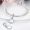 Original Copper Charms Luxury Coconut Blue Beach Pendant Beads Fit Bracelet Diy Women Making Delicate Gift