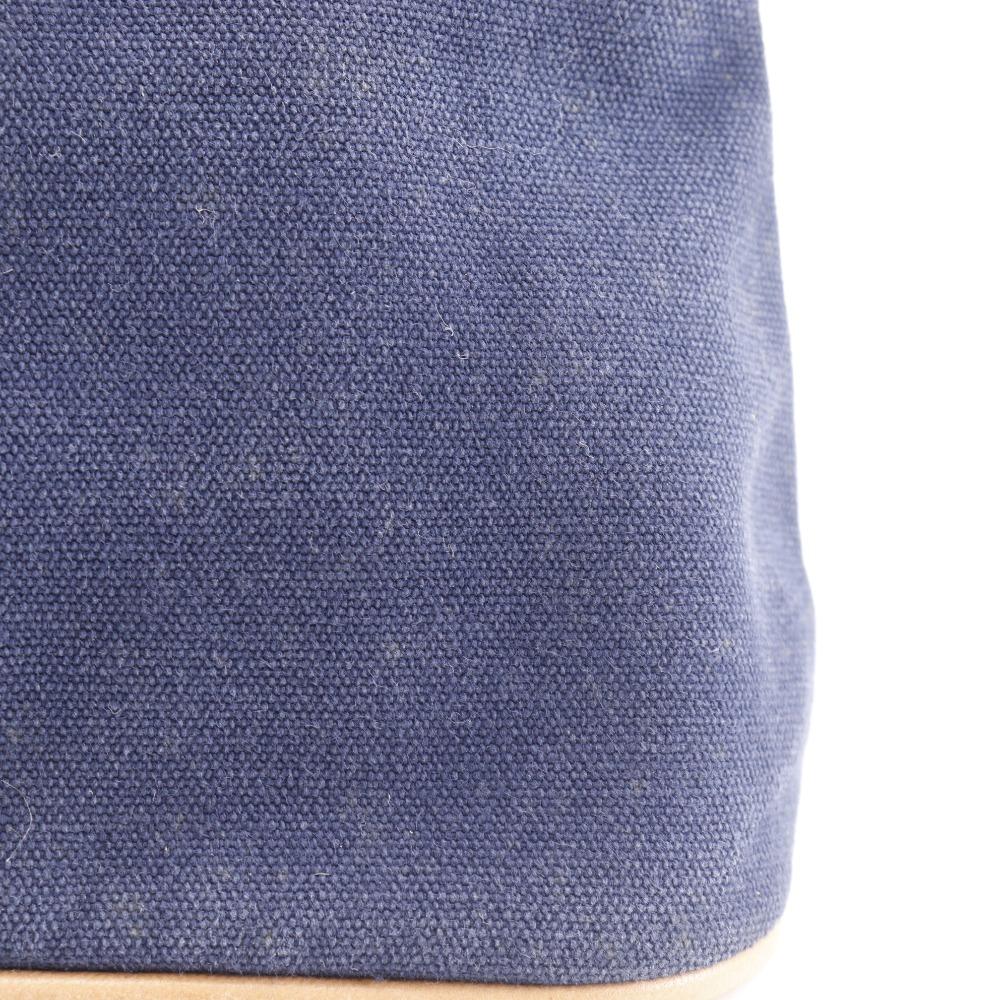 HERMES Bolide pouch 25 Pouch Navy blue Cotton canvas unisex Used