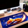 1PC Custom Name "Fox Dreams Stars" Mouse pad, keyboard and mouse desk pad, for computer notebook  Birthday Gift For Any Room Or Office
