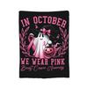 Breast Cancer Awareness Hope Halloween In October We Wear Pink Flannel Blankets Throw Blankets for Home Plush Thin Quilt