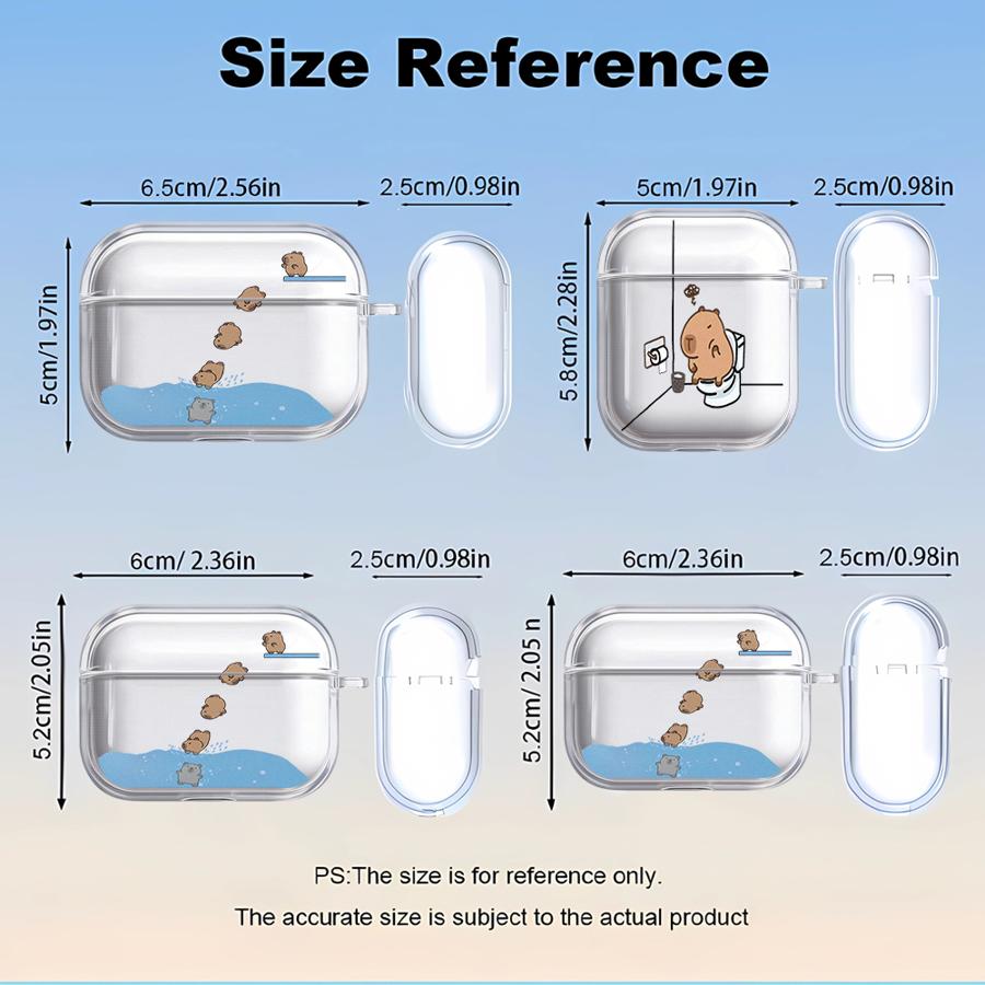 Case For Airpods Pro2 Pro3 2 4 1 3 Pro Clear Earphone Cases Cover Cartoon Guinea Pig