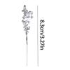Elegant Star and Moon Diamond Earrings Ear Needle Diagonals Ear Studs Stylish Piercing Ears Jewelry for Fashion Lovers