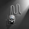 Neue kreative und personalisierte Halskette mit Anhänger aus Gothic-Totenkopf mit Feder und Indianerhäuptling, Geisterkopf-Halskette für Herren, Motorrad-Punkrock-Schmuck