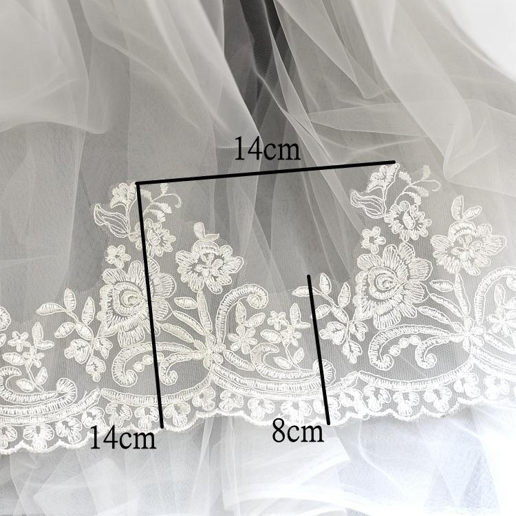 Wedding Veil Handmade Diy Lace Material, Lace Embroidery Car Bone Lace Fabric Clothing Tablecloth Decorative Fabric