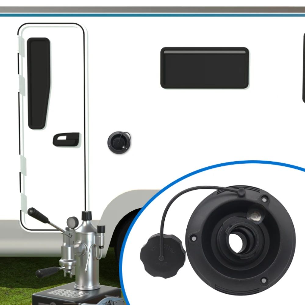 Plastic RV Gravity Water Inlet Round Camper Fresh Water Gravity Hatch Caravan