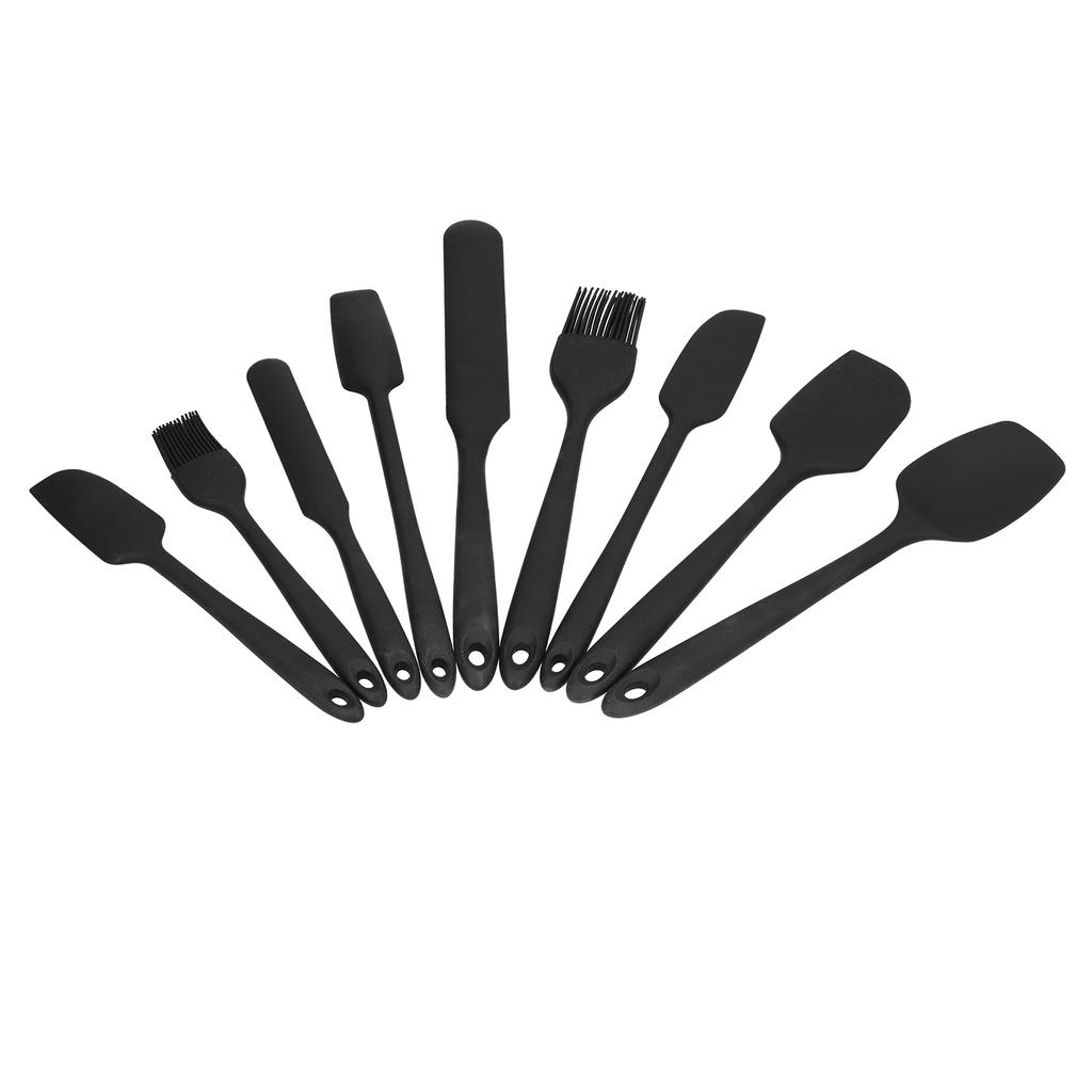 9Pcs Mini Spatula Set Flexible Hand Held Jam Cake Cream Cooking Brush for Kitchen Restaurants