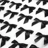 50 Pack Satin Ribbon Twist Tie Bows,Sealed Bow, Small Gift, Bow Pulling Party Birthday Theme Decoration