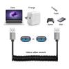 CY Cable USB 3.0 Type A Male - USB3.0 B Stretch Coil 100cm Extension 5Gbps Disk Printer Camera for Data