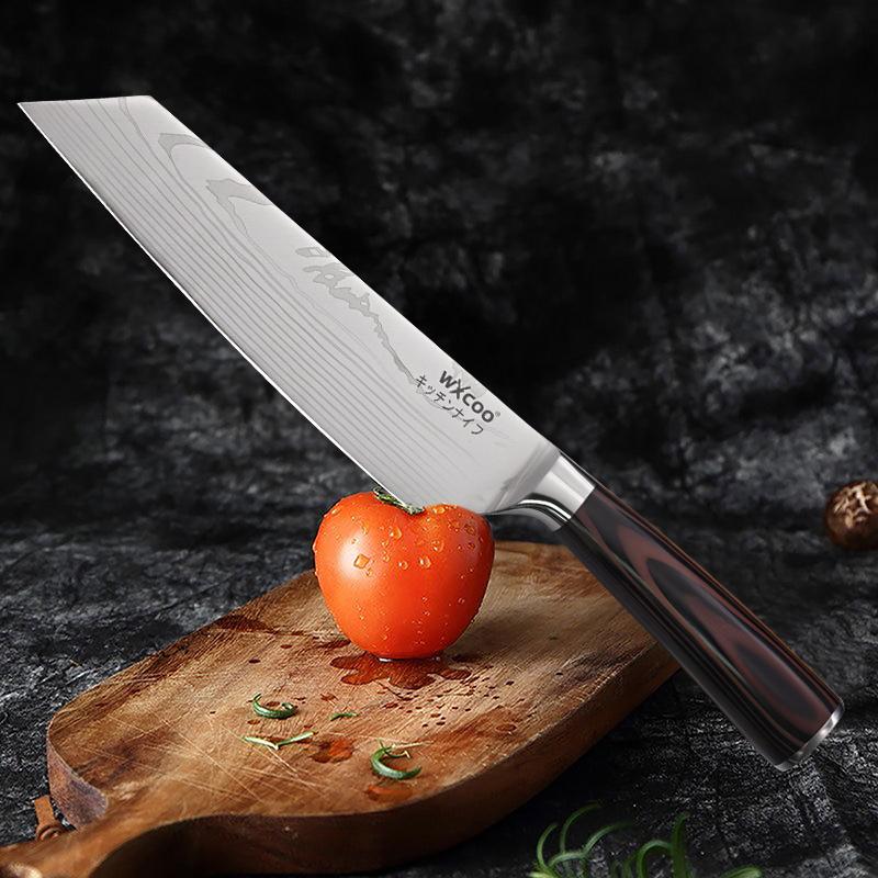 Kitchen Utility Knife Japanese Damascus Steel Pattern Chef Knives Vegetable Meat Peeling Fruit Knife Cooking Tools