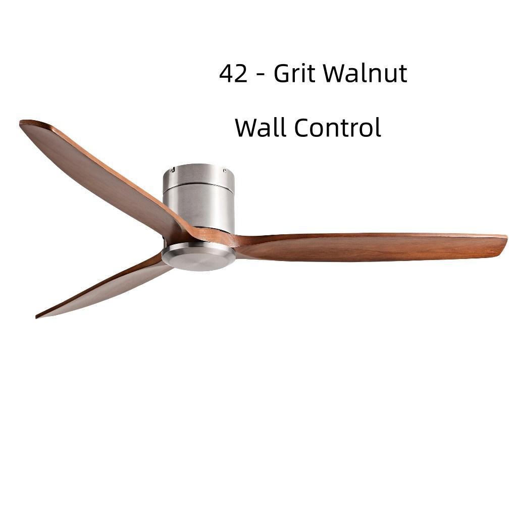 42-60" Modern Whisper-Quiet Villa Hotel Decoration Fan Commercial Ceiling Fan Style Solid Wood Blades Electric Fan