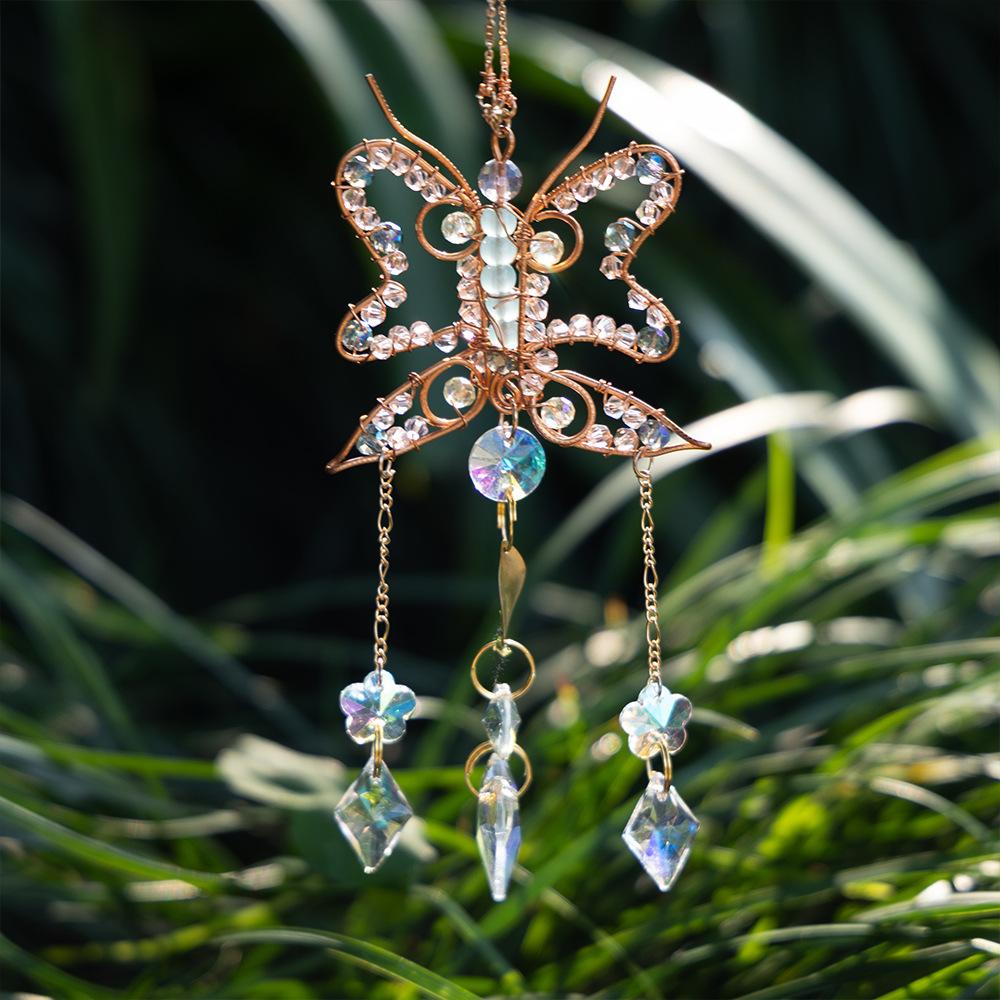 Crystal Wind Chime Suncatcher Bedroom Balcony Patio Sun Moon Prism Pendant Good Home Hanging Prisma Garden Art Decorations