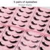 5 Pairs Cat Eye Lashes Natural False Eyelashes Fox Eye Faux Mink Eyelashes