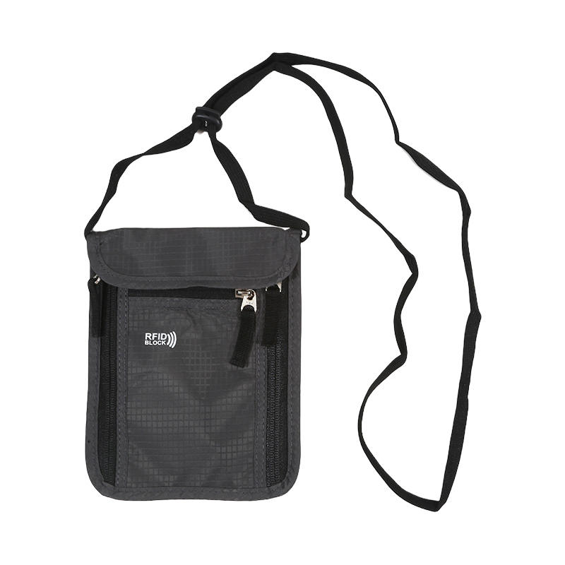 Multifunctional Passport Holder Neck Pouch for Women Men Lightweight Travel ID Card Holder Document Pouch Slim Crossbody Purse