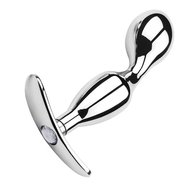 Plug anal cu bază de ancorare metalică Dildo alternativ din oțel inoxidabil Plug vaginal pentru femei Cuplu de adulți Masturbare intima gay