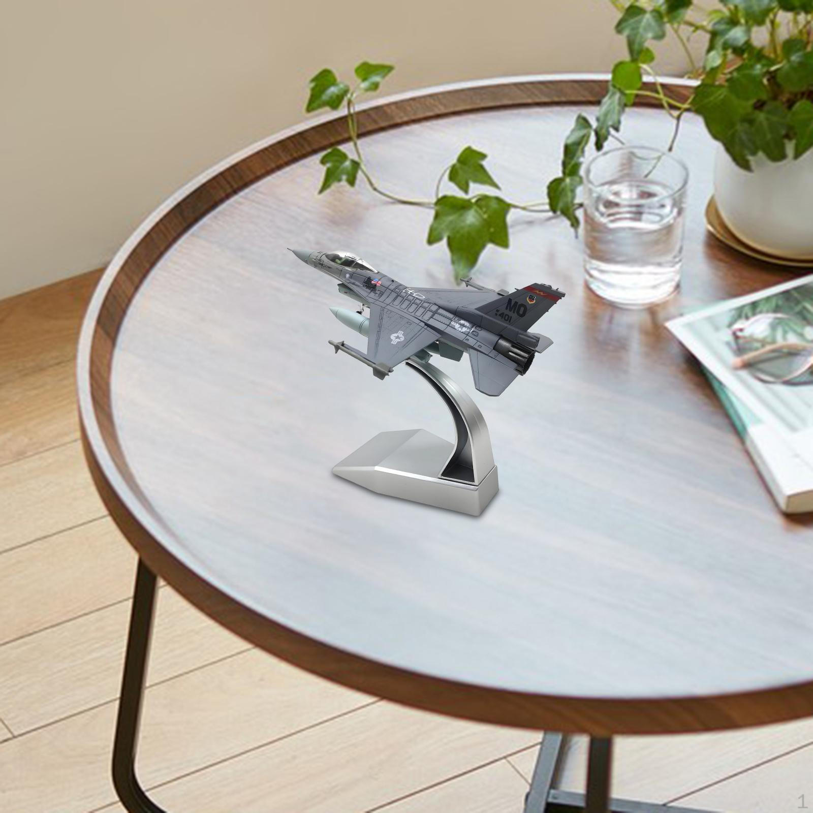 

1/100 Scale F16C Fighter Jet Model Airplane Display Educational Tool Collectible Plane with