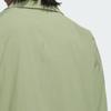 adidas Men's Casual Solid Color Long-Sleeve Jacket with Zipper Design - Green