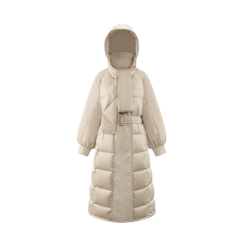 Ailolaiyi Women's Goose Down Winter Jacket with Detachable Scarf Hood