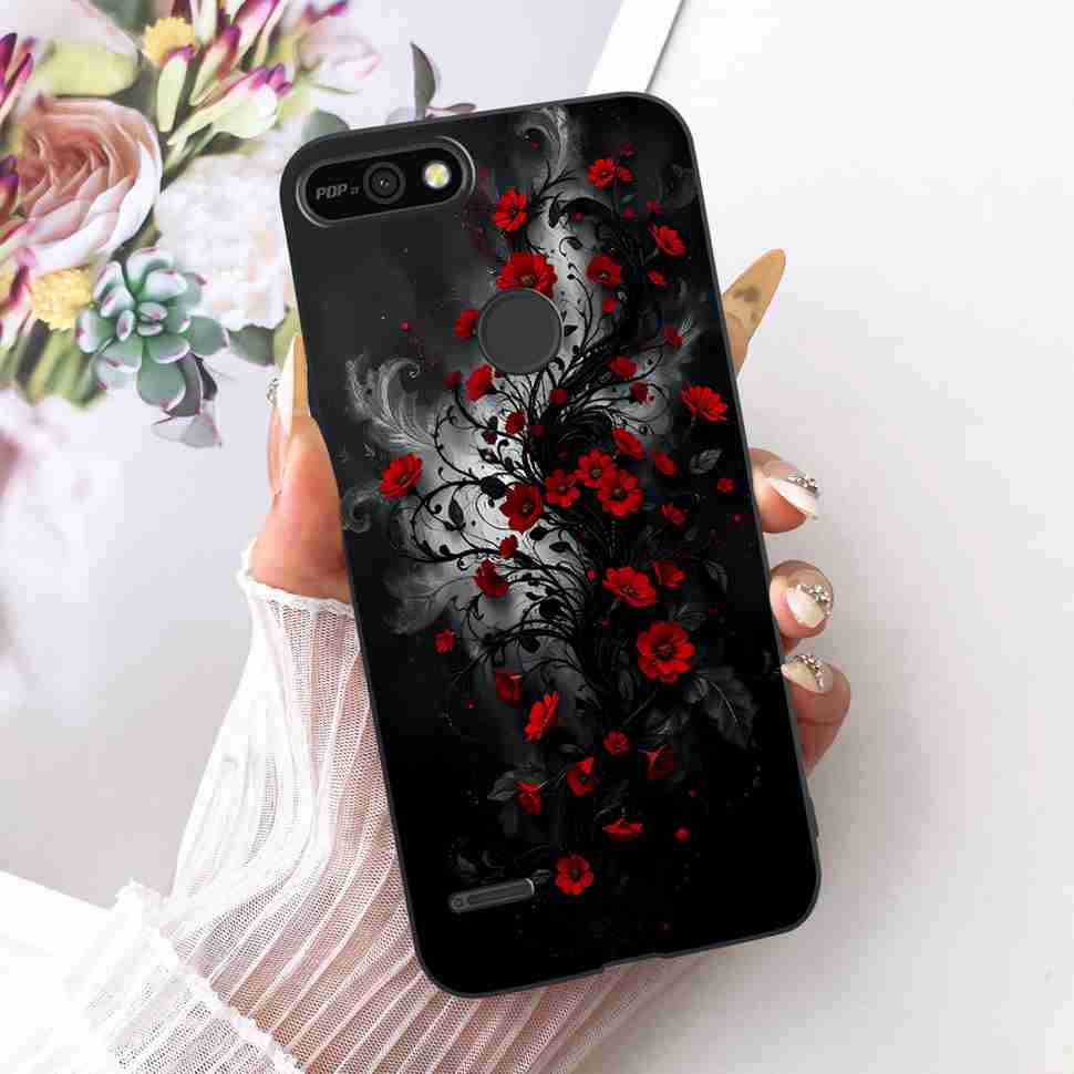 For Tecno Pop 2 F B1c Case Cartoon Lion Butterfly Silicone TPU Black Cover For Tecno Pop 2F POP 2F 5.45" Phone Cases Coque