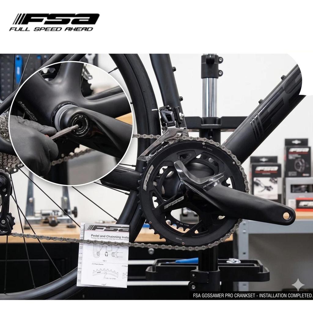 FSA BB30 BB386EVO 50-34T 11/12-Speed Road Bike Crankset Chainring