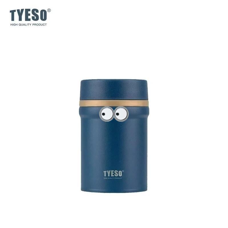Tyeso 450ml Stainless Steel Thermoses Portable Insulated Water Bottle Thermal Food Jar Vacuum Box for Hot Cold Meals Unisex with Eye Sticker