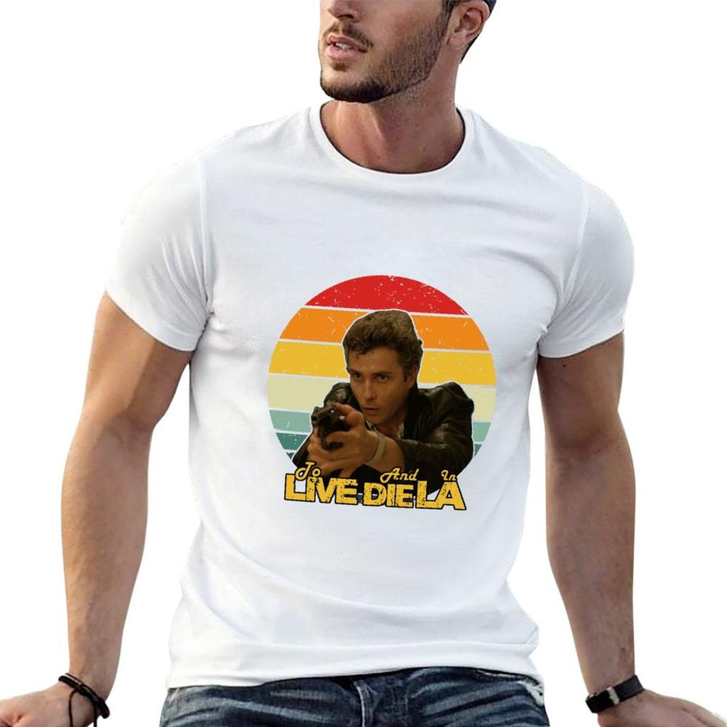 To Live And Die In La Vintage Movie Tshirt Customs Anime T Shirts Unisexs White T Shirts