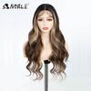 Noble Synthetic Lace Front Wig  28“ Highlight Honey Brown Body Wave Wig Cosplay Wigs For Women Wig Lace Front Wig Synthetic