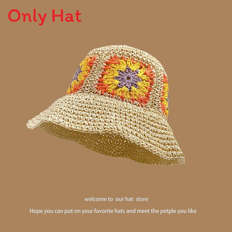 Chapeau de paille d'été à larges bords pour la protection solaire et l'amincissement du visage sans effort
