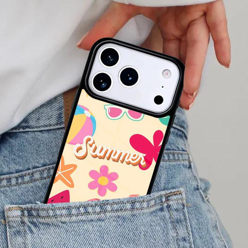 Love Summer Phone Case for iPhone 17ProMax 12 13 14 15 16e 17 Pro Max Plus Air Cover