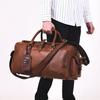 Geantă Duffle din Piele: Geantă de călătorie de weekend lucrată manual
